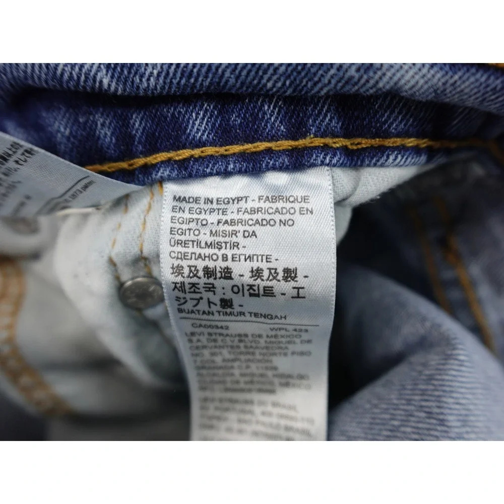 Levis 505 Straight Leg Jeans Mens 32x32 Blue Medium Wash Classic Denim Workwear